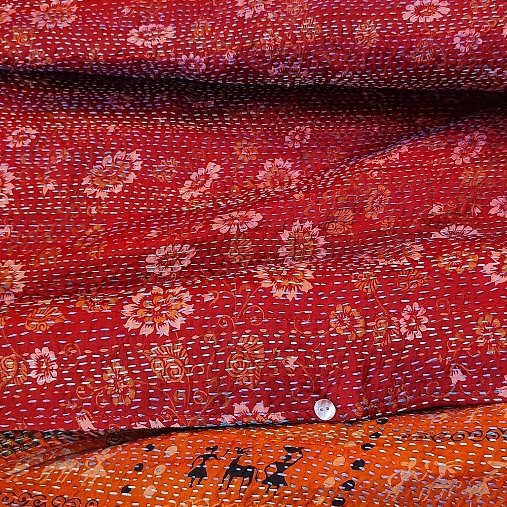 Kantha Patterned Boho Artisan Made Lightweight Sp… - image 7